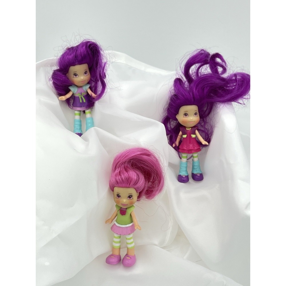 Hasbro Strawberry Shortcake 2008 Mini Doll Figure 3" Lemon Meringue Plum Pudding